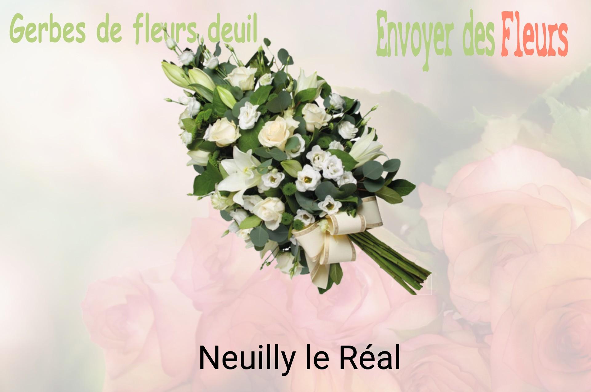 Gerbe de fleurs de deuil livrée à Neuilly-le-Réal